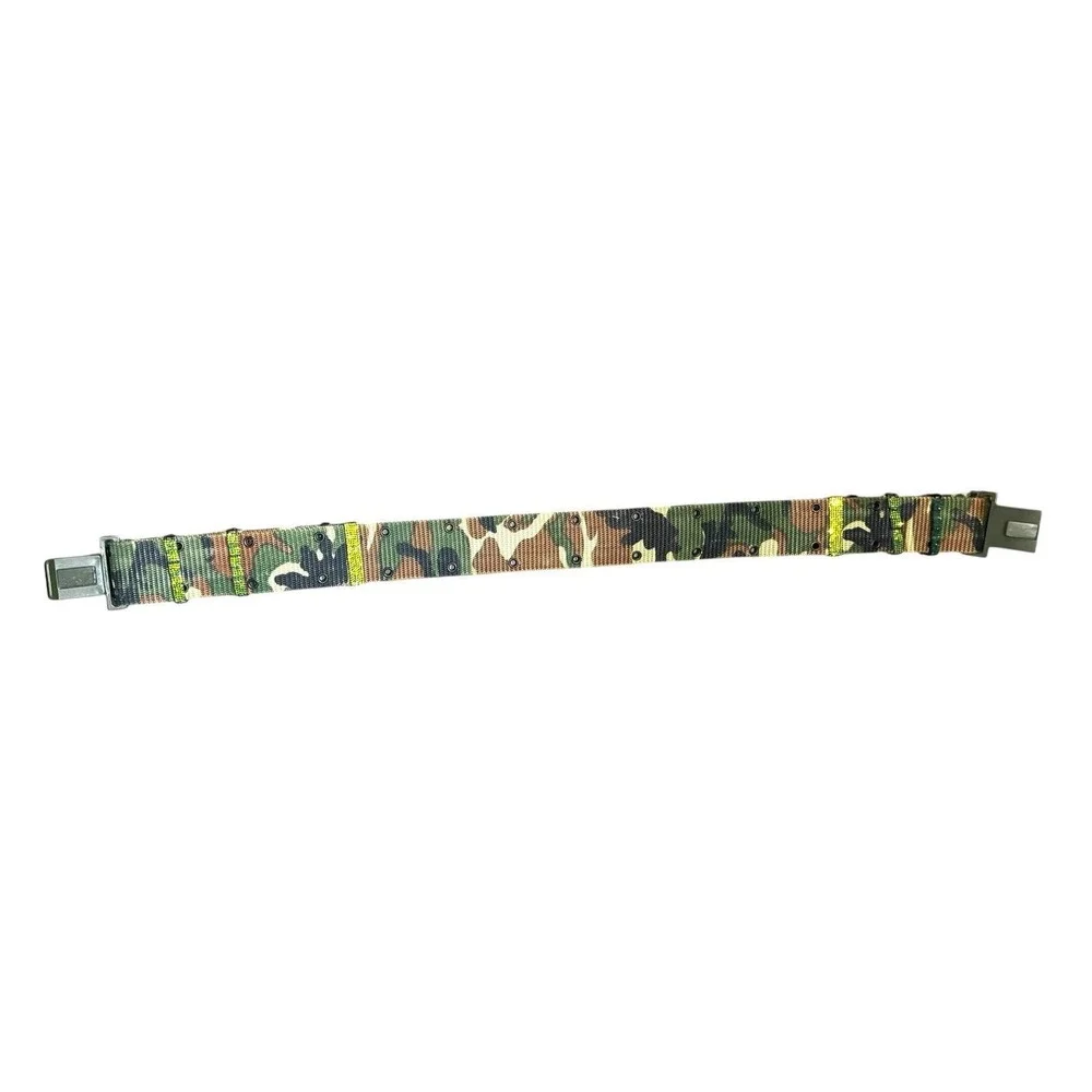 Y2K Camo Statement Belt‎ Wide Adjustable Grunge Streetwear Military Web